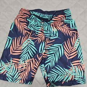 Old Navy Men's Navy Leaf Print Athletic Shorts